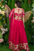 Ruby Pink Georgette Lehenga with Sequins Work for Party