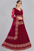 Ruby Pink A Line Net Lehenga for Party 
