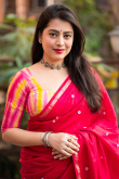 Ruby Red Bnadhej Print Chanderi Cotton Casual Wear Saree 