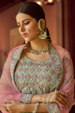 Sage Green Georgette Lehenga
