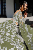 Sage Green Net Embroidered Lehenga