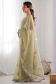 Sage Green Net Embroidered Light Weight Saree 