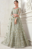 Sage Green Net Lehenga with Net Choli
