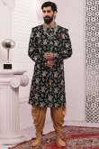 Salamander Green Silk Embroidered Men's Sherwani