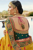 Yellow Silk and Banarasi Silk Saree With Silk Blouse