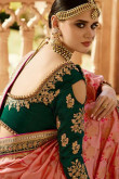Gajri Silk and Banarasi Silk Saree With Silk Blouse