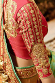 Green Silk and Banglori Silk Saree With Silk Blouse