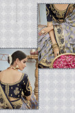 Grey Banarasi Silk Saree With Jacquard Blouse