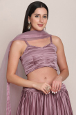 Satin Dusty Pink Lehenga