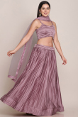Satin Dusty Pink Lehenga