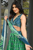 Satin Green Printed Flared Lehenga
