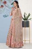 Satin Light Mauve Bridesmaid Wear Lehenga