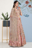 Satin Light Mauve Bridesmaid Wear Lehenga