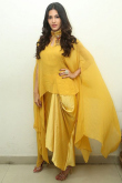 Satin Mustard Yellow Draped Dhoti Lehenga