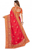 Satin Party Wear Saree In Cerise Pink Color