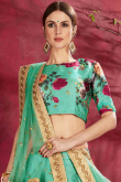 Sea Green Banglori Silk Lehenga with Banglori Silk Choli