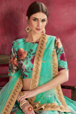 Sea Green Banglori Silk Lehenga with Banglori Silk Choli