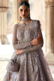 Sequins Embroidered Light Purple Floor Length Net Gown