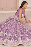Sequins Embroidered Net Light Mauve Lehenga