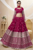 Sequins Embroidered Rani Pink Lehenga