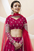 Sequins Embroidered Rani Pink Lehenga