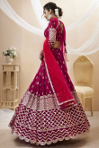 Sequins Embroidered Rani Pink Lehenga