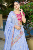 Silk Blend Light Purple Lehenga with Dori Work for Wedding