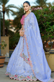 Silk Blend Light Purple Lehenga with Dori Work for Wedding