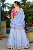Silk Blend Light Purple Lehenga with Dori Work for Wedding