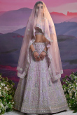 Silk Blend Light Purple Lehenga with Dori Work for Wedding 