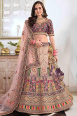 Silk Bubble Gum Pink Embroidered Lehenga