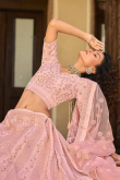 Silk Embroidered Bridesmaid Pink Lehenga