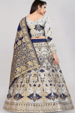Silk Light Grey Woven Zari Lehenga