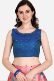 Silk Light Pink Digital print A-Line Style Lehenga