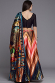 Silk Multi Color Digital print A-Line Style Lehenga