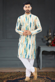 Silk Multi Color Men Kurta Pajama
