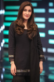 Silk Pakistani Sharara Suit In Black Colour