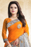 Tangerine orange Art silk Saree With Art silk Blouse