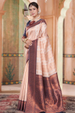 Silk Weaved White Handloom Saree