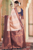 Silk Weaved White Handloom Saree