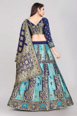 Sky Blue Silk Floor Length Lehenga