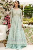 Soft Silk Pastel Mint Blue With Embroidered Choli 