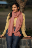 Light Pink Wool and Silk Stole