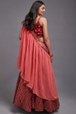 Stylish Maroon Viscose Fancy Lehenga Choli 
