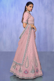 Taffy Pink Georgette Embroidered Lehenga For Bridesmaid 