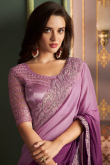Taffy Pink Sequins Embroidered Silk Ombre Saree 