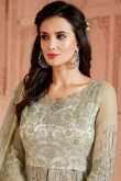 Tea Green Lehenga With Net Choli