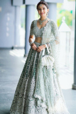 Teal Green Net Embroidered Lehenga for Wedding & Party