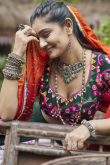 Teal Green Rayon Embroidered Ready Made Navratri Lehenga
