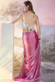 Thulian Pink Organza Embroidered Fancy Saree